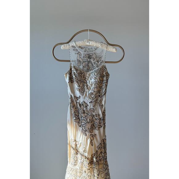 Vintage Cache Dress Y2K 90s Whimsical Silk Beaded Fairy Bridal Wedding NWT 4 S - Picture 6 of 15